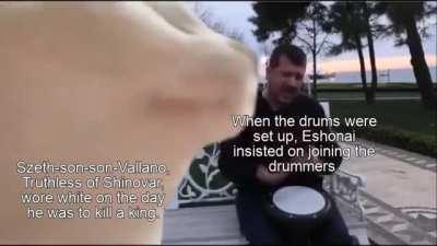 Jasnah Kholin pretended to enjoy the party