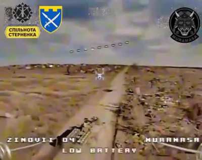 Ukrainian MURAMASA unit (109th TDF Brigade) used Wild Hornets FPV, spotting + destroying Russian Strela-10 SAM system. SE Pokrovsk direction. [Published 09.04.2025]