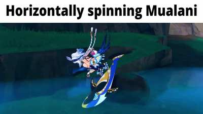 Horizontally spinning Mualani