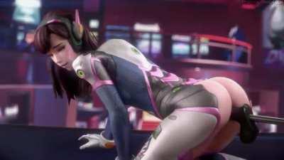 Dva with a fuck machine