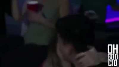 When you’re drinking and kissing