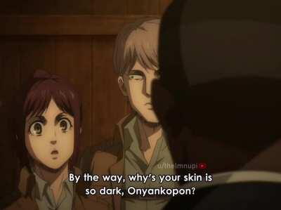 (aot s4 spoilers) sasha: why are you black
