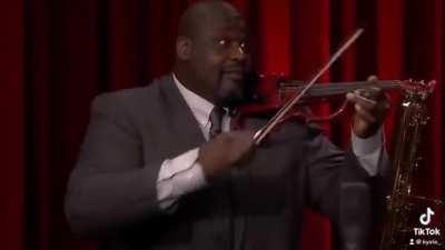 who knew shaq was such a talented singer/violin player