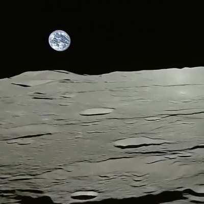 Earth rise captured by the Moon by Japanese orbiter spacecraft Kaguya..