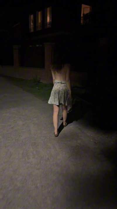 My roommate filming me on a nightly adventure