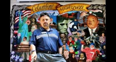 Cafeteria then and now. The same painting on the wall of the staircase that Eric passes is still there now.