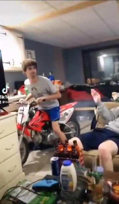 Rev ing your bike in your house