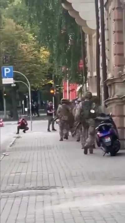 In the middle of a populous city.