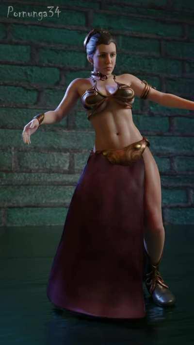 Princess Leia Organa Belly Dancing for her fans