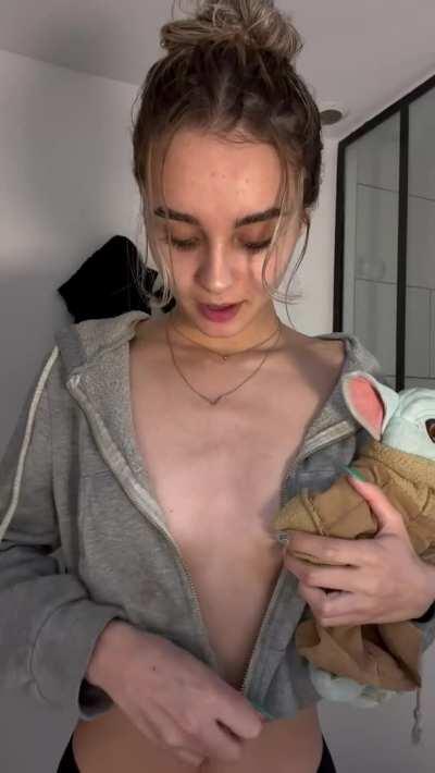 Me and baby Yoda need someone to cuddle with... are you down haha