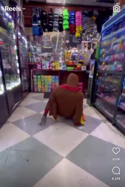 Just crawl into the fridge and mess up their wire racks, why not?