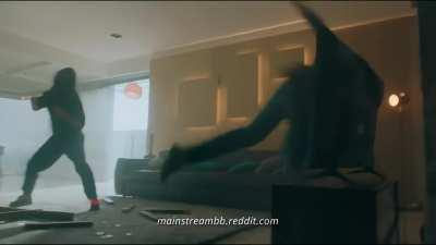 Sarah Chang Kicks a Man in the Balls From Behind and Then Knees Him in the Balls Later in Accident Man: Hitman’s Holiday (2022)