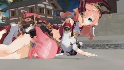 [MMD]Genshin Impact Yanfei Headscissor And Neck Snap