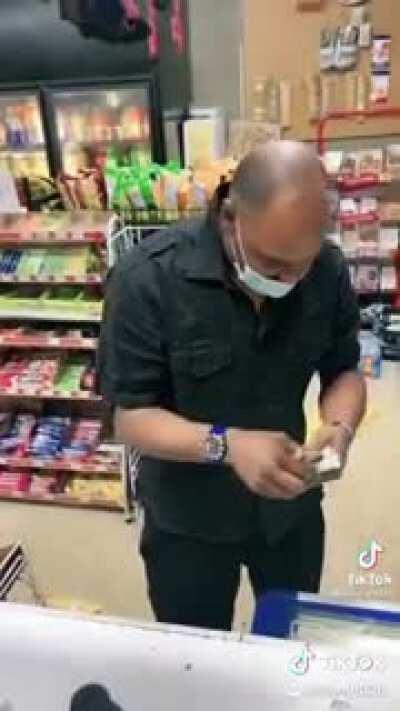 This dude is scared of himself