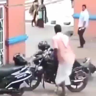 Another reason why helmet saves life