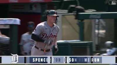 [Highlight] [Highlight] Spencer Torkelson hits a 434 foot dinger to dead center