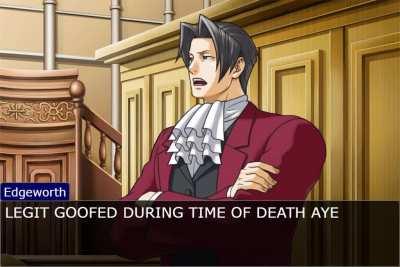 Something is wrong with Miles Edgeworth.