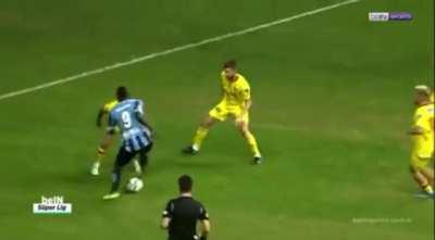 Not the typical superstar. Just talent. Outstanding dribbling and impossible kick to goal.