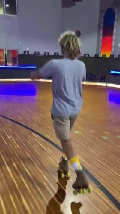 Just two guys skating (down the stairs)