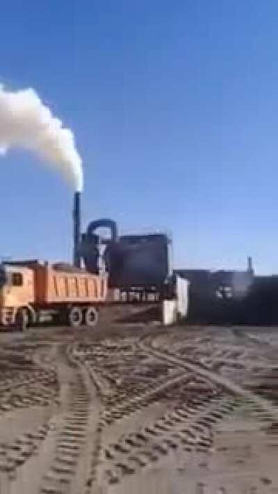 Working in the Sahara desert