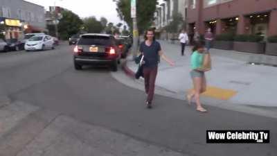 Andrew Garfield running after Paparazzi