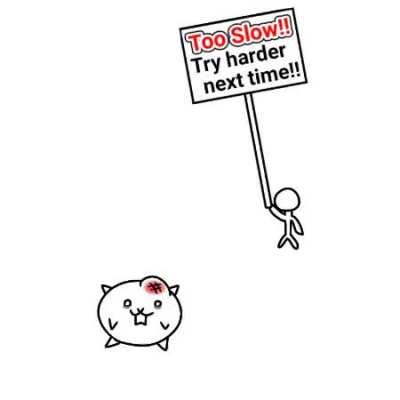 [Cats] Poor cat, he too slow