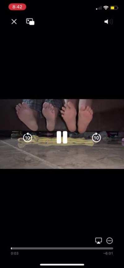 Oily feet and playing with each other feet