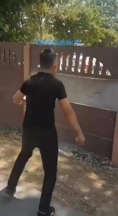 Boy tries to vandalize and wins the best possible prize!