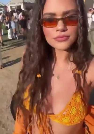 orange Revolve outfit 2