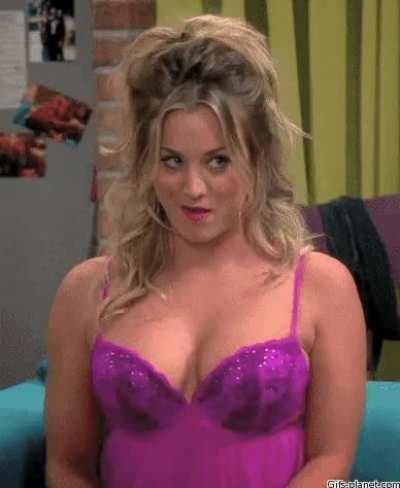 Kaley cuoco is giving you those fuck me eyes