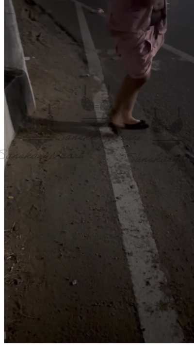 Trying to complete a dare on a little busy road