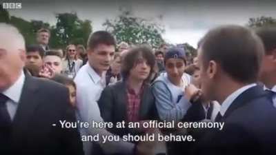 Teen calls Emmanuel Macron 