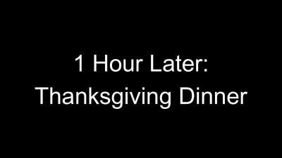 Step Sis and Cousin make Bro lose No Nut November bet on Thanksgiving.