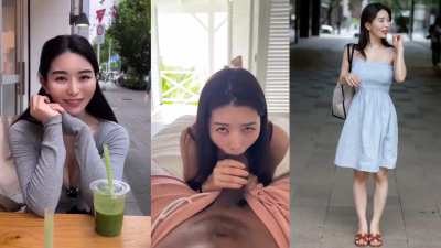 Japanese baddie falls in love with sucking thick black cock & his tight foreskin