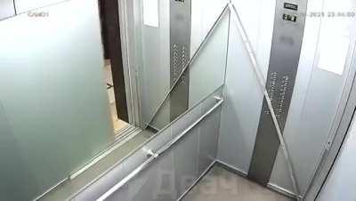 Don’t touch strange things in Russian elevator
