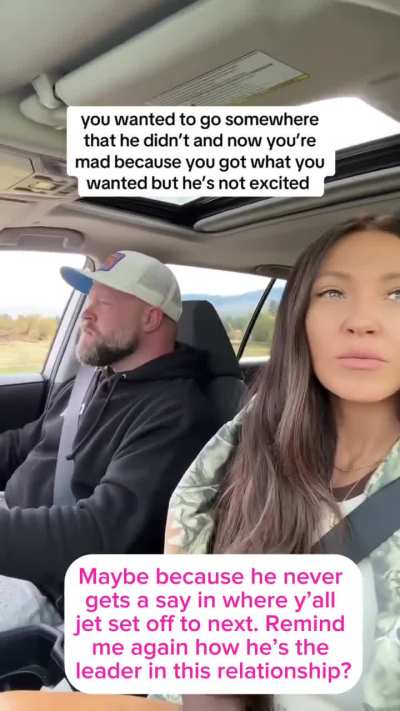 Content 9/30/25- when you get your way but your partner isn’t excited, guess where they are (were. Assuming content is delayed)