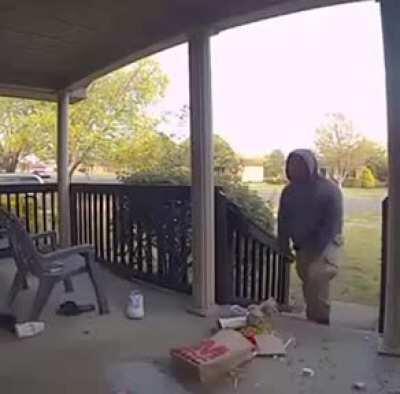 Man trips with McDonalds food and rages