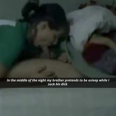 In the middle of the night my brother pretends to be asleep