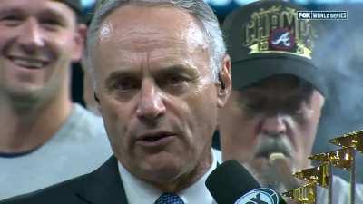 [Highlight] The 2021 World Series trophy presentation for the Atlanta Braves.