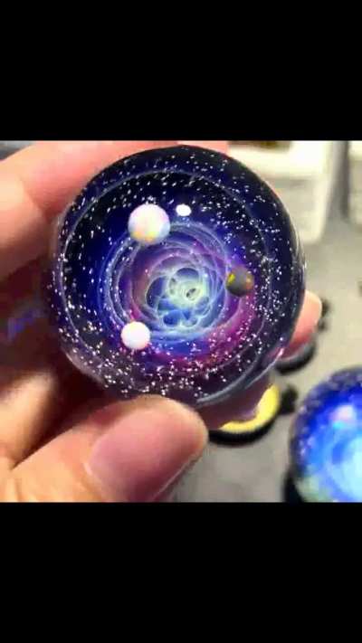 Galaxy glass art
