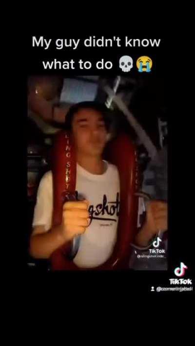 He forgot what to do for a sec