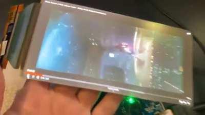 The fact that it's playing Bladerunner is even more exciting