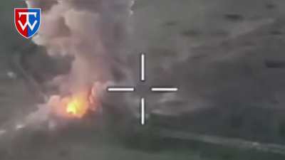 Archival footage of a Russian IFV exploding, Urozhayne direction May 2024. (Music from source)