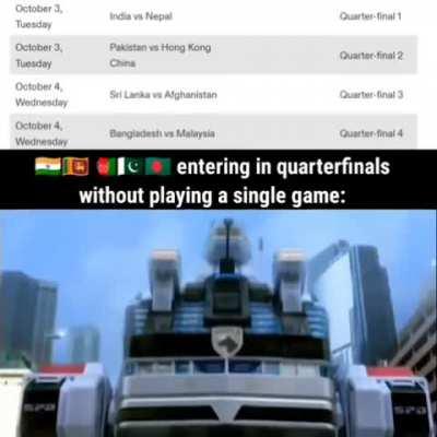 Asian games is like playing against bot for them 
