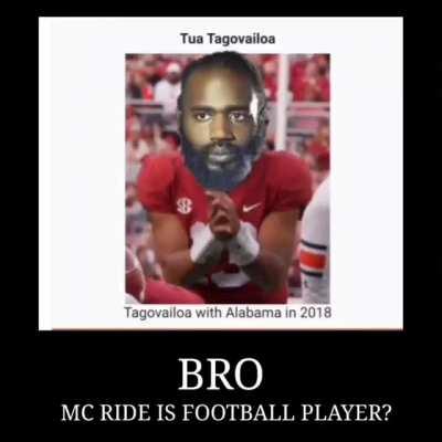 MC Ride is football player?!