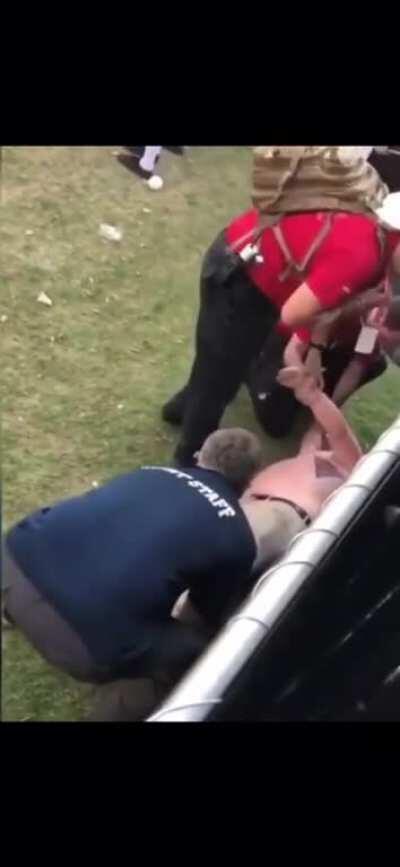 Dude Tripping Balls Gets Speared at Festival