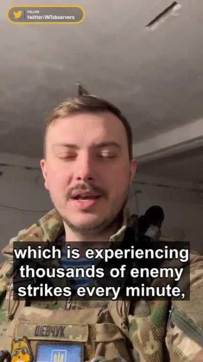 A message from one of the Heroic defenders of Bakhmut.