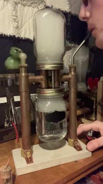 Video of the steampunk stundenglass I posted today. She rips goodnight y’all