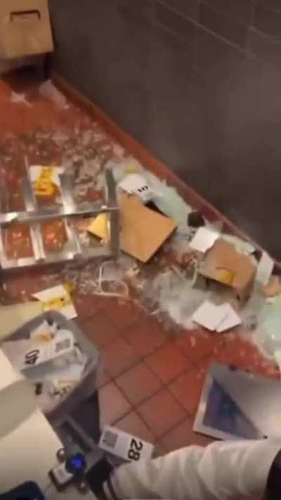 Teens Destroy & Loot at McDonalds in LA