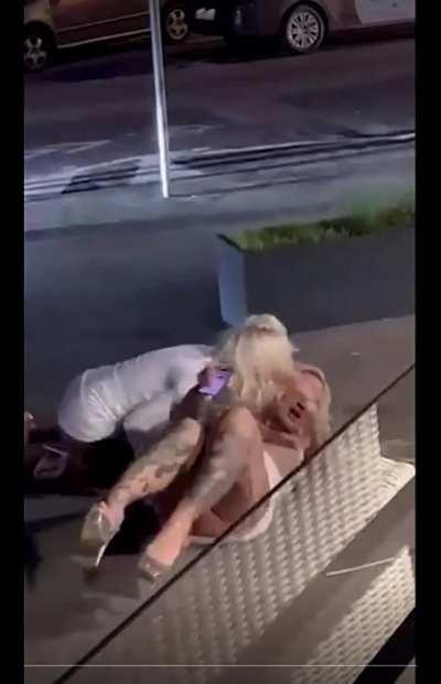 Blonde boobie action